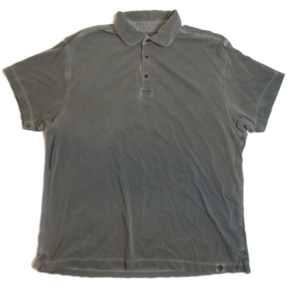 Gray Cotton Polo Shirt Mens XL Short Sleeve Golf‎ Business Casual